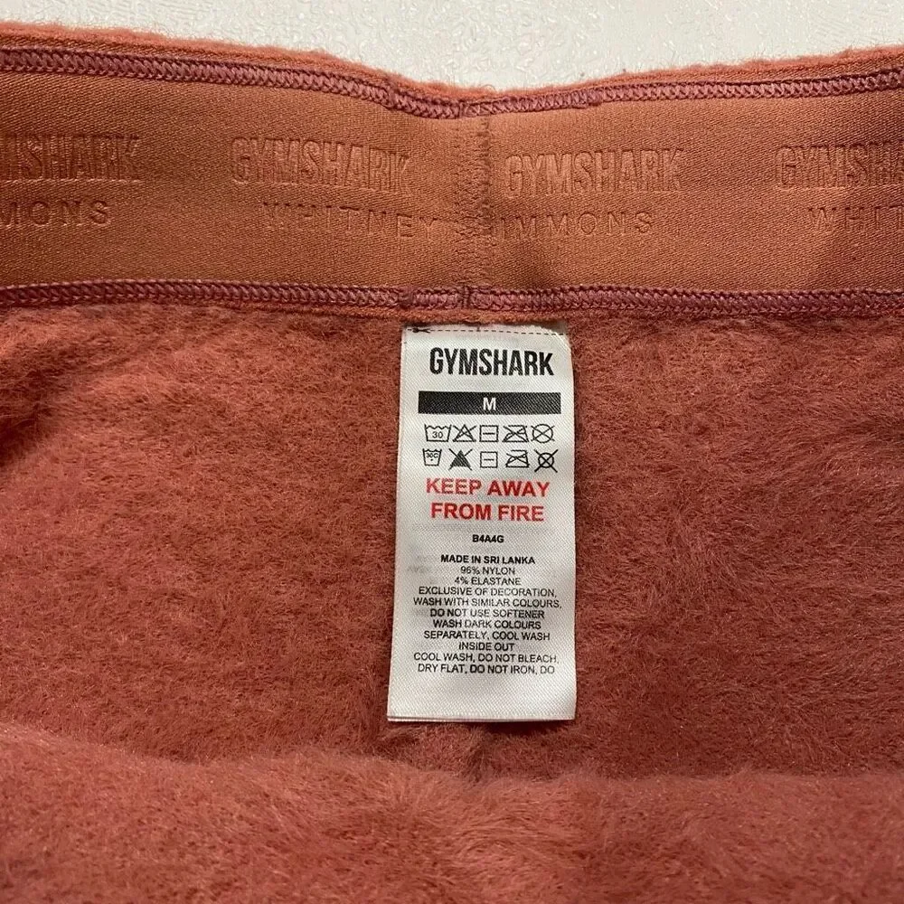 Gymshark Whitney Simmons Fuzzy Lounge Shorts Pink Size Medium